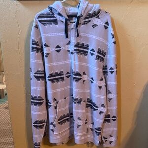 Cinch Men's Geometric Hoodie Sweater Gray & Black